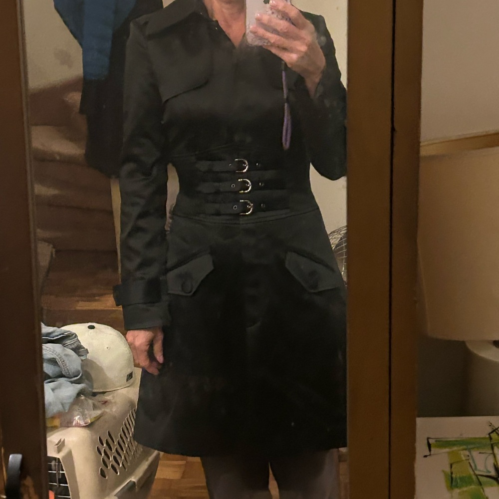 Marciano Satin Goth Trench-coat XS